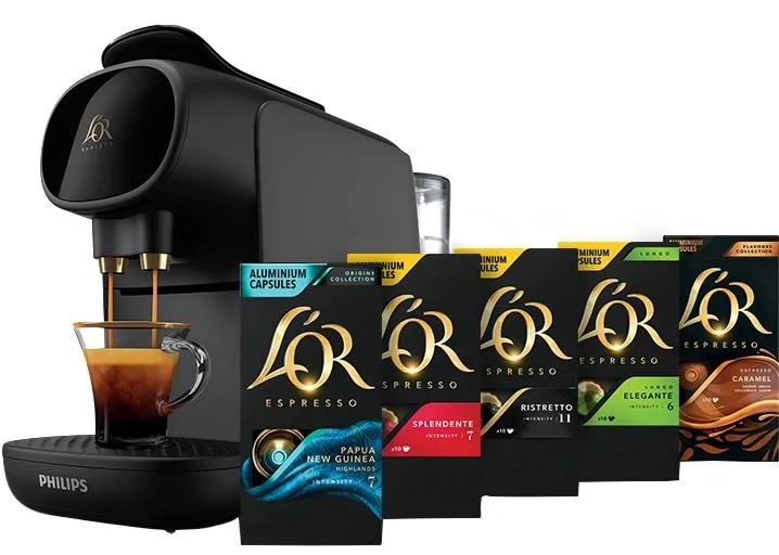 Кавоварка Philips капсульного типу L'OR Barista Sublime, 0.8л, для капсул, чорного кольору.