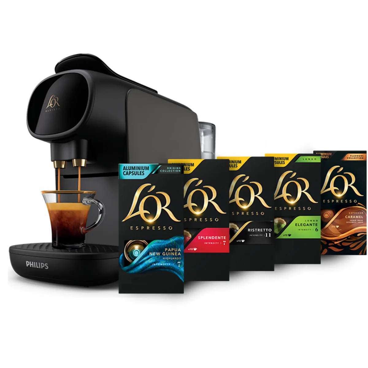 Кавоварка Philips капсульного типу L'OR Barista Sublime, 0.8л, для капсул, чорного кольору.