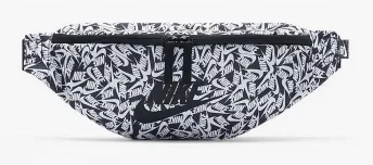 Сумка на пояс NIKE полiестер 10х41х15 см біла чорна унісекс