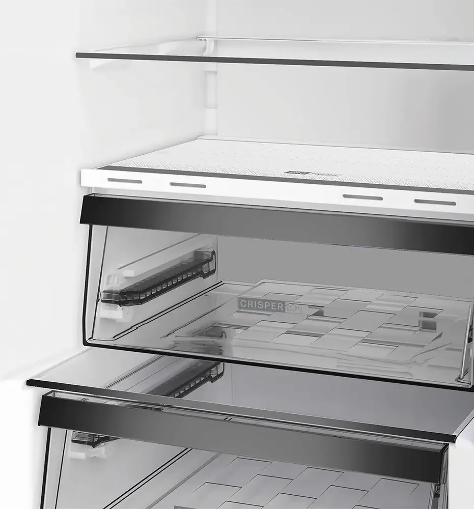 Холодильник Whirlpool з нижнім морозильником, 186.5 см x 60 см x 66.3 см, об'єм холодильної камери - 210 л, об'єм морозильної каме