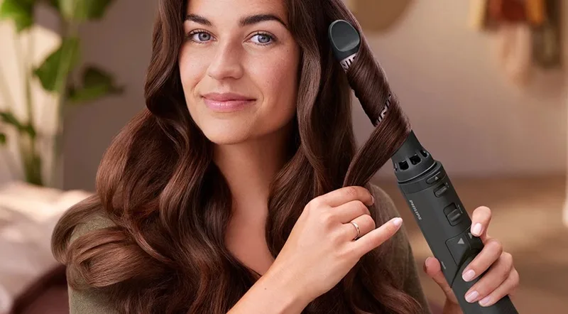 Фен-щітка Philips 1000 Вт Керамічна Темно-сіра зі світло-рожевим металіком 30мм 50мм