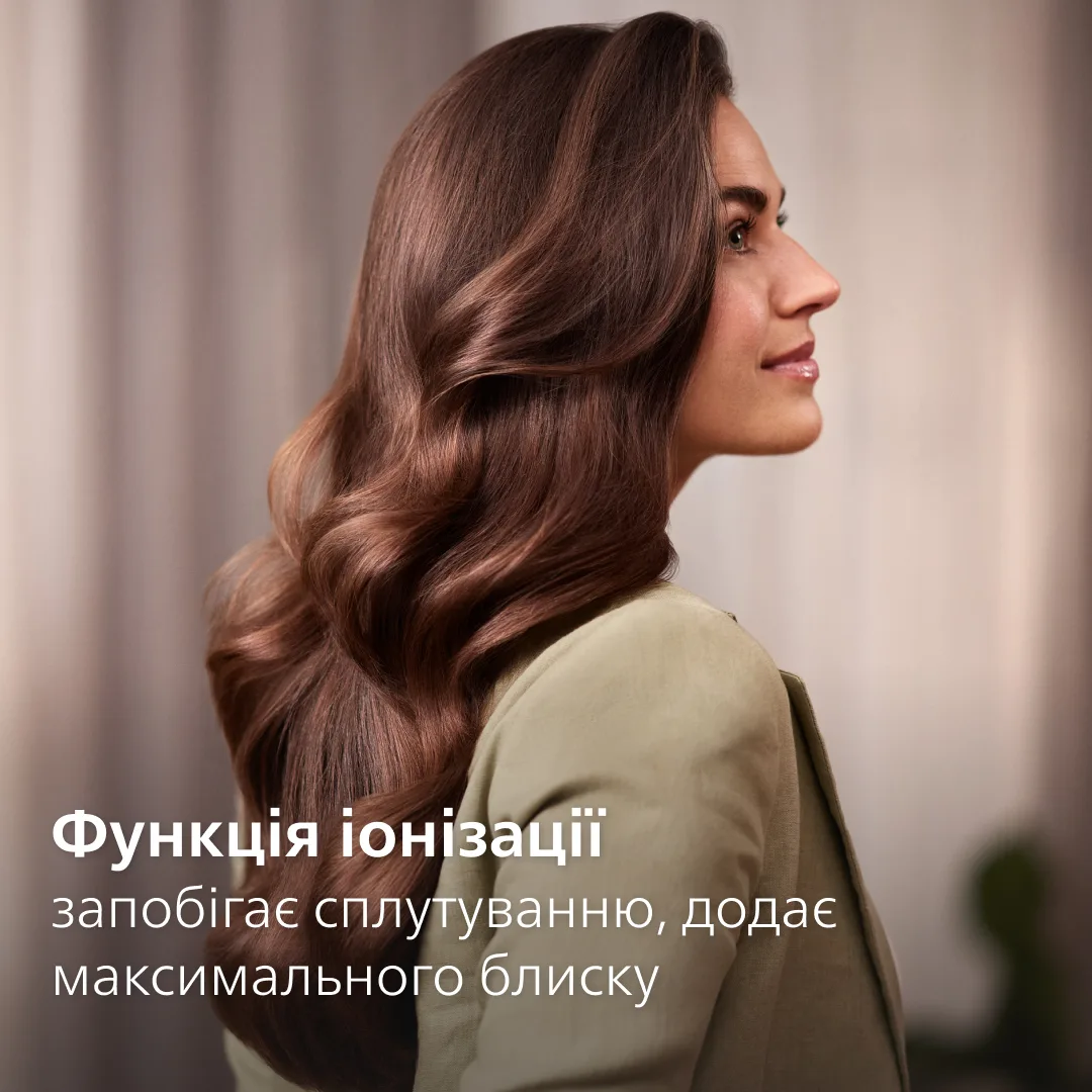 Фен-щітка Philips 1000 Вт Керамічна Темно-сіра зі світло-рожевим металіком 30мм 50мм
