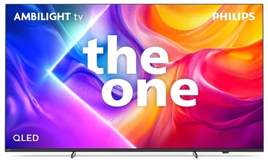 LED-телевізор Philips QLED 75 дюймів Чорний 4K UHD з Ambilight