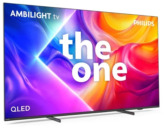 LED-телевізор Philips QLED 75 дюймів Чорний 4K UHD з Ambilight