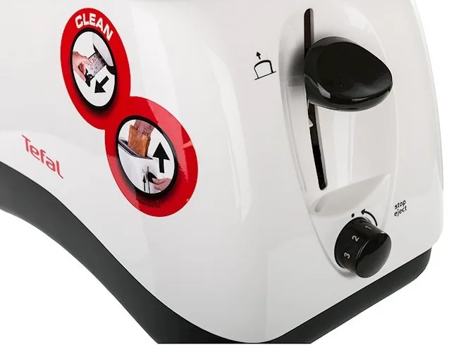 Тостер Tefal пластик 850 Вт Білий 2 тости 7 режимів обсмажування