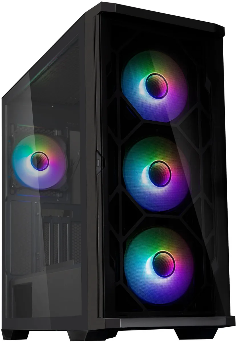 Корпус Zalman Z10 Duo без БЖ, 2xUSB3.0, 1xUSB Type-C, 4x120мм ARGB, VGA 395мм, LCS ready, TG Side Panel, EATX, чорний