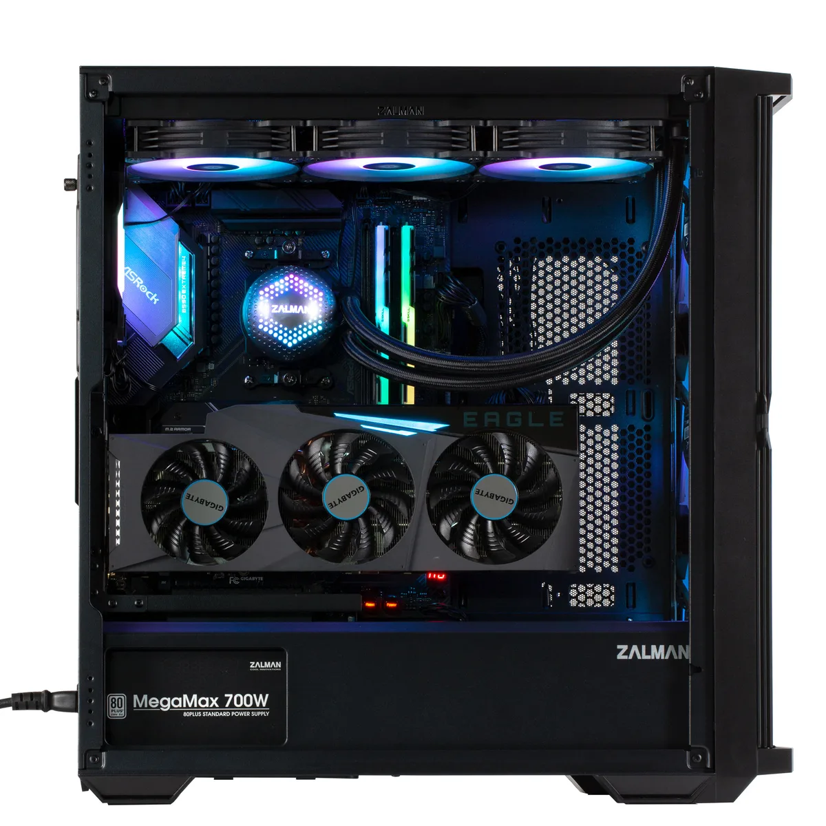 Корпус Zalman Z10 Duo без БЖ, 2xUSB3.0, 1xUSB Type-C, 4x120мм ARGB, VGA 395мм, LCS ready, TG Side Panel, EATX, чорний