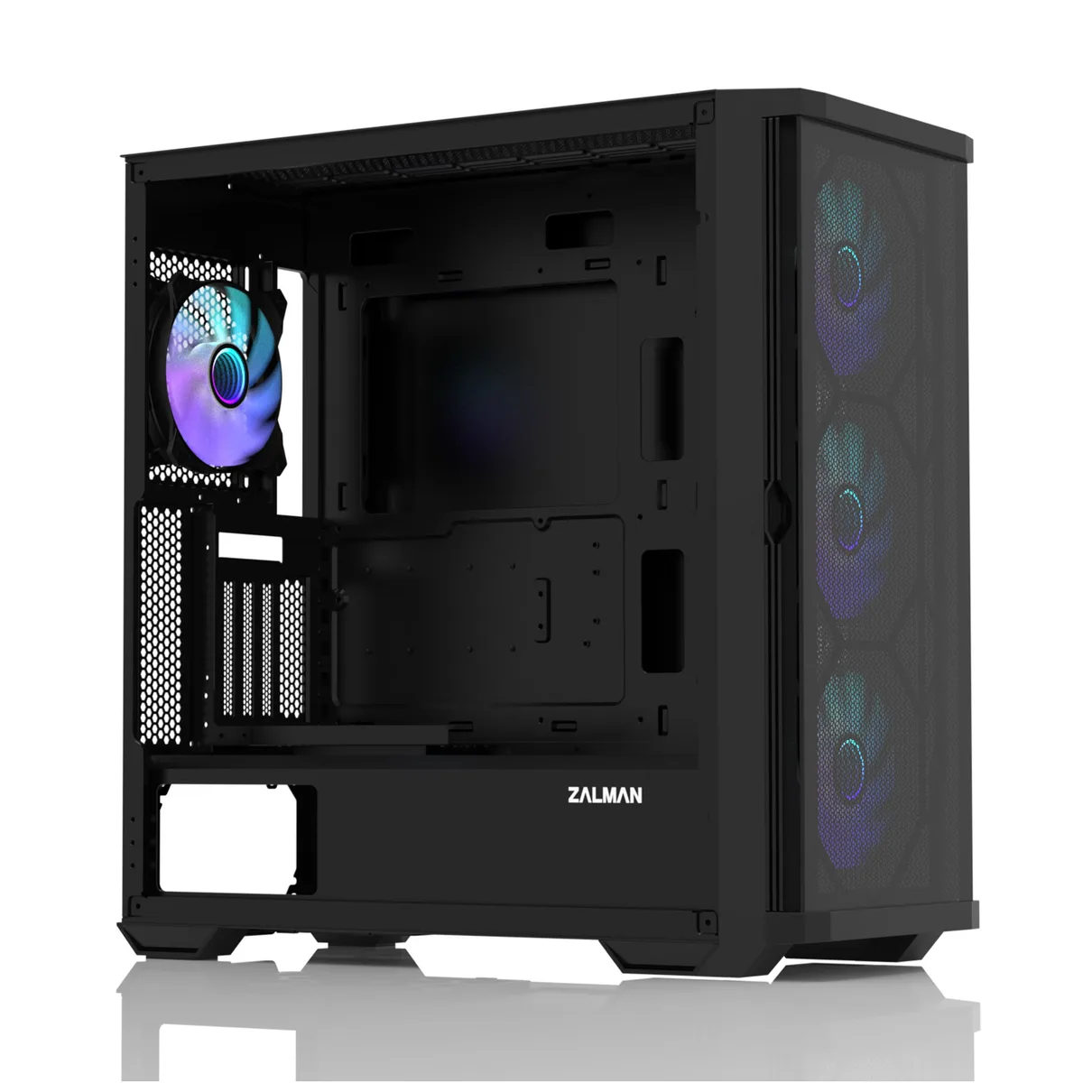 Корпус Zalman Z10 Duo без БЖ, 2xUSB3.0, 1xUSB Type-C, 4x120мм ARGB, VGA 395мм, LCS ready, TG Side Panel, EATX, чорний