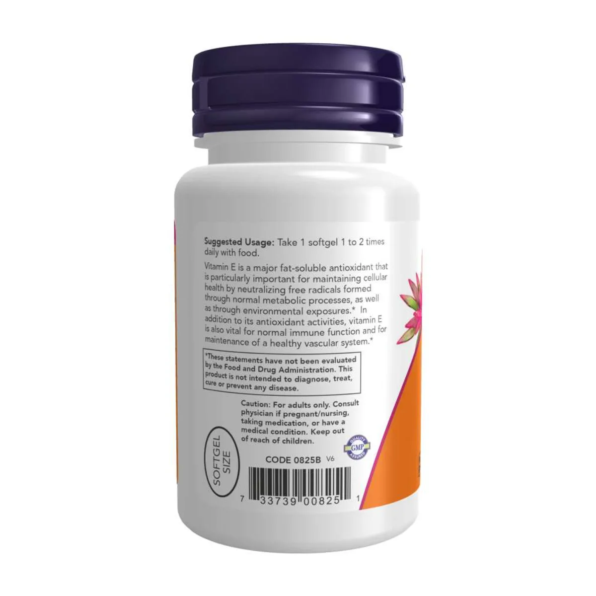 Вітамін E 200 IU D-Alpha Tocopheryl 100 капсул Now Foods рослинний антиоксидант