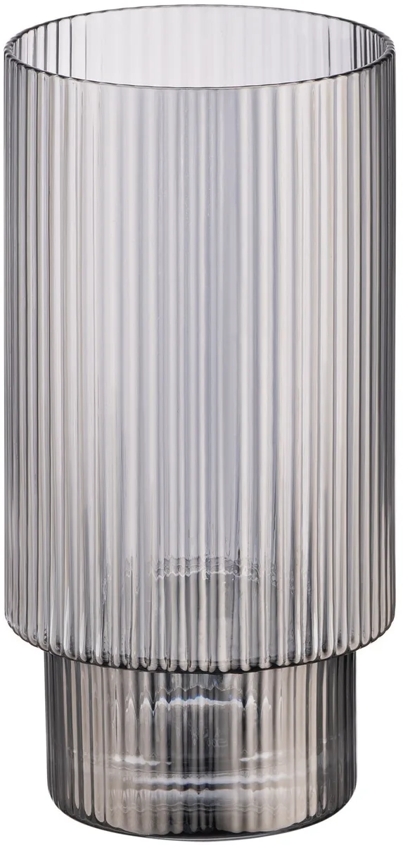 Набір високих склянок ARDESTO Graphite, 380 мл, 2 шт, скло, сірий.