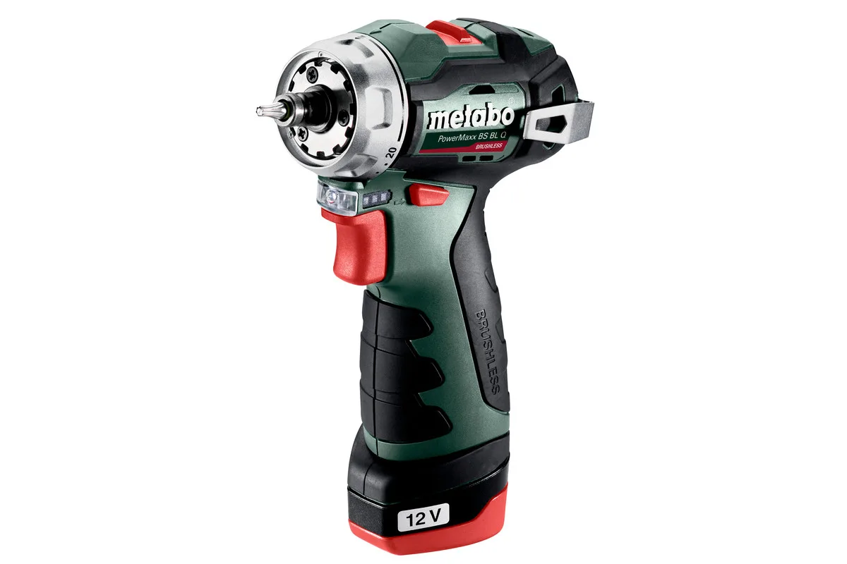 Аккумуляторная шуруповерт-дрель Metabo PowerMaxx BS BL, 12В, 2х20А·час, 20·38Нм, кейс, 0-400·0-1500 об/мин, вес 08 кг