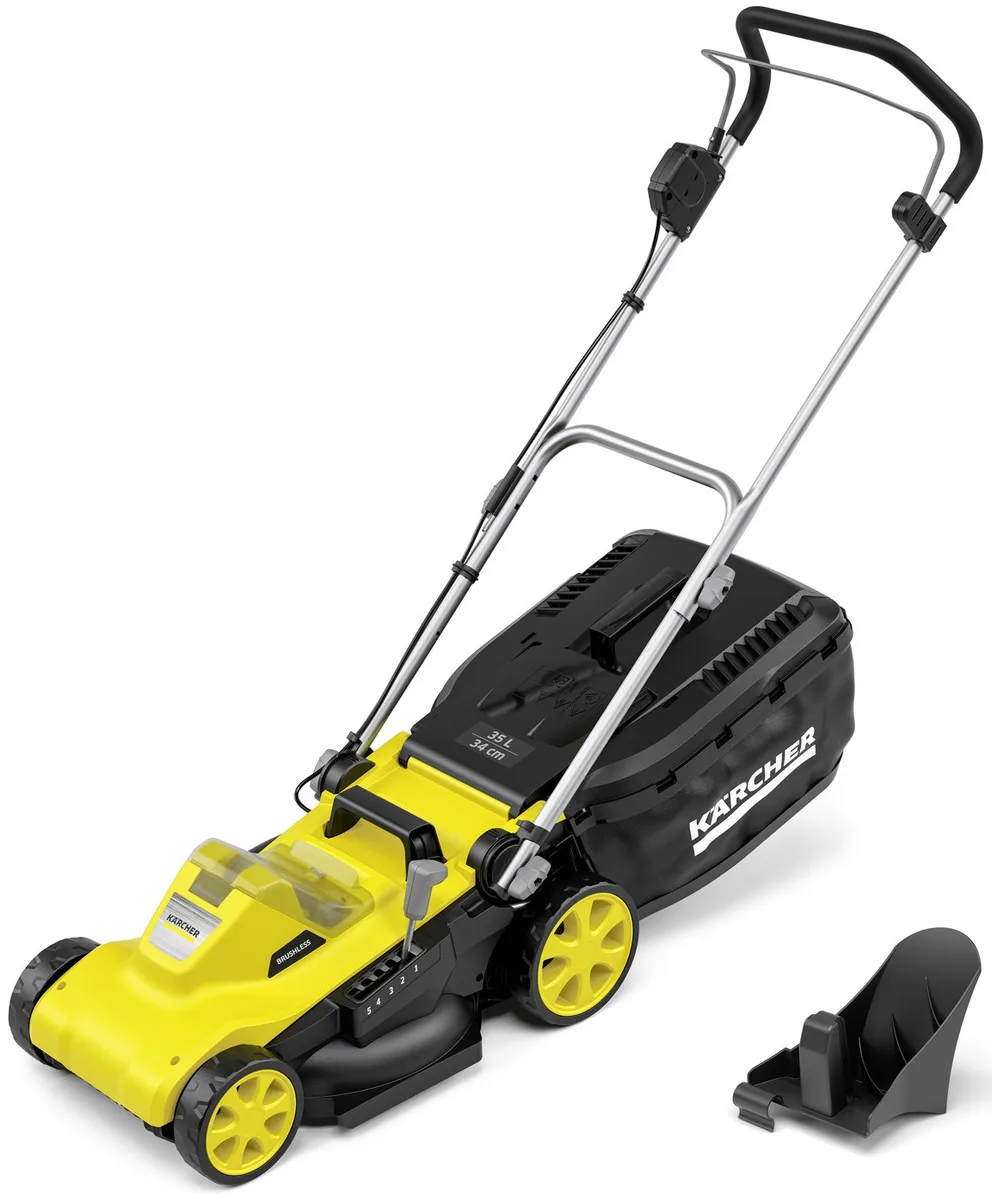 Акумуляторна газонокосарка Karcher LMO 3-18, 18В, 34 см, висота скошування 25-60 мм, без батареї та зарядного пристрою.