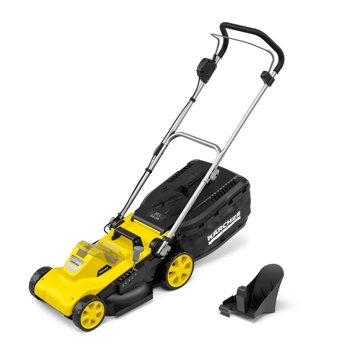 Аккумуляторная газонокосилка Karcher LMO 3-18, 18В, 34 см, высота скашивания 25-60 мм, без батареи и зарядного устройства