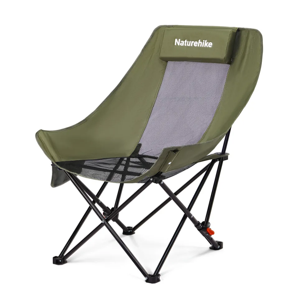 Складной стул Naturehike из углеродной стали 71х66,5х90 см оливковый.