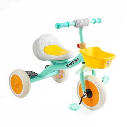 Велосипед 3-х колесный Best Trike для детей с металлической рамой и корзиной колеса EVA 10'' и 8''