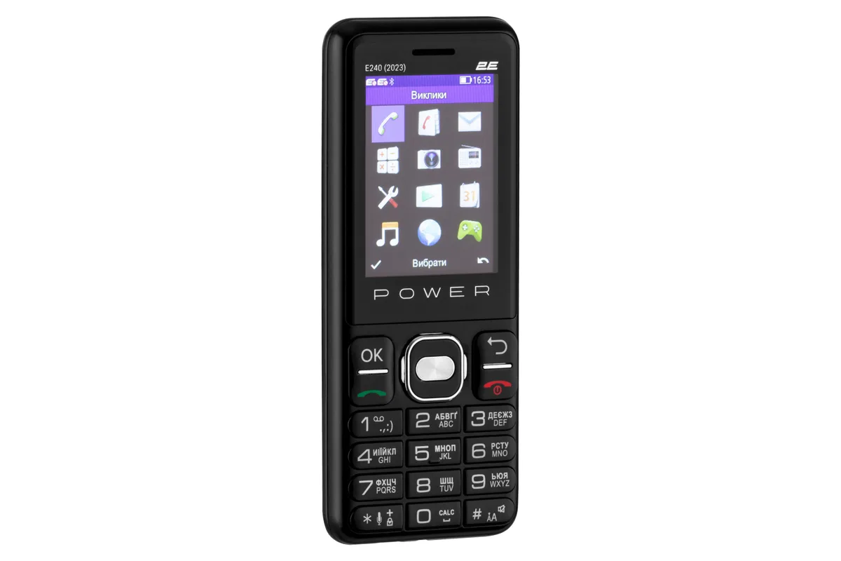 Мобільний телефон 2E E240 2023 2.4" 2SIM, 2500мА•год, чорний