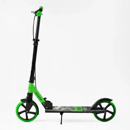 Самокат двоколісний Best Scooter SHARK з ручним гальмом для дітей та підлітків з амортизатором 20 см колеса.