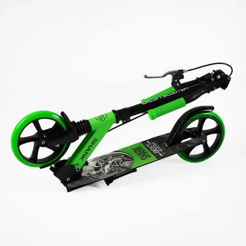 Самокат двоколісний Best Scooter SHARK з ручним гальмом для дітей та підлітків з амортизатором 20 см колеса.