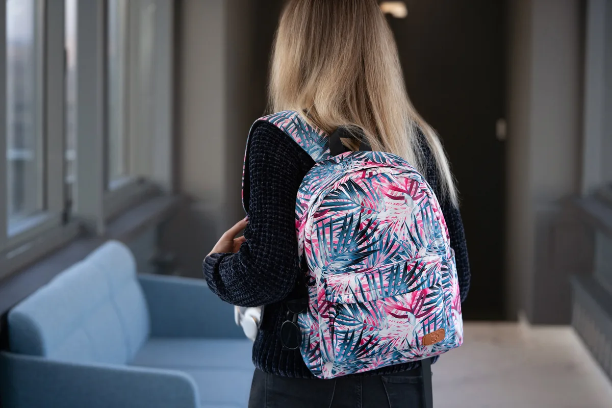 Рюкзак 2Е, TeensPack Palms, розовый