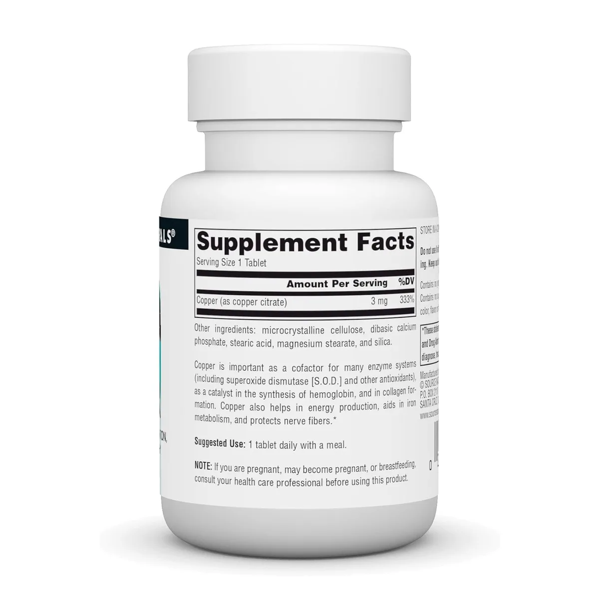Мідь 3 мг Source Naturals 60 капсул