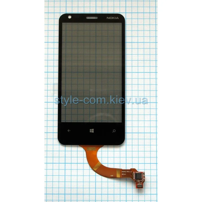 Тачскрін сенсор Nokia чорний з рамкою Original Quality 4,3 дюйма