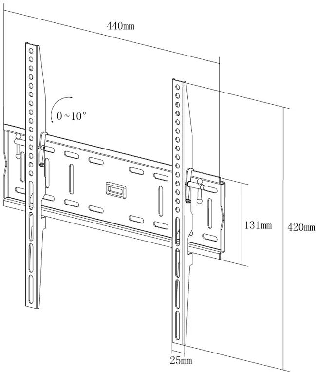 Кронштейн настінний X-Digital STEEL 26-55 дюймів чорний