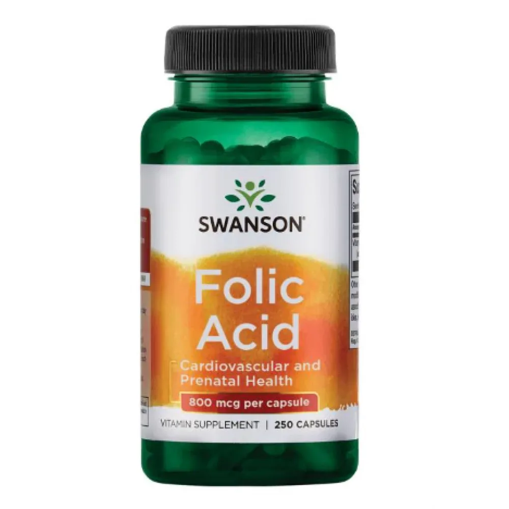 Фолиевая кислота Swanson 800 мкг 250 капсул Quatrefolic