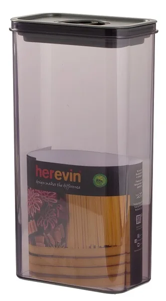 Контейнер HEREVIN 3 л пластик прямокутний білий чорний