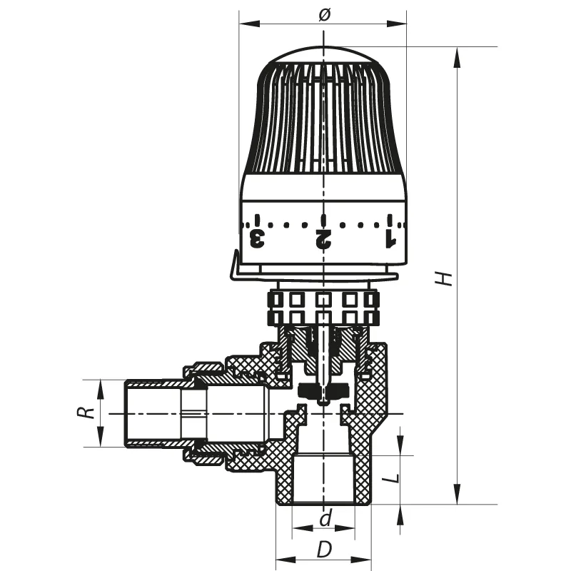 Кран термостатический KOER PPR 20х1/2 Серый