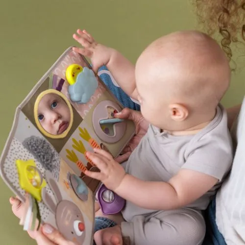 Розвиваючий центр для ліжка Taf Toys Дізнайся світ іграшка для малюків з музикою та дзеркалом для розвитку