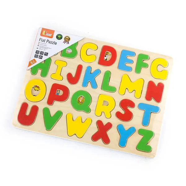 Дерев'яний пазл Viga Toys алфавіт 30х23 см різнокольоровий