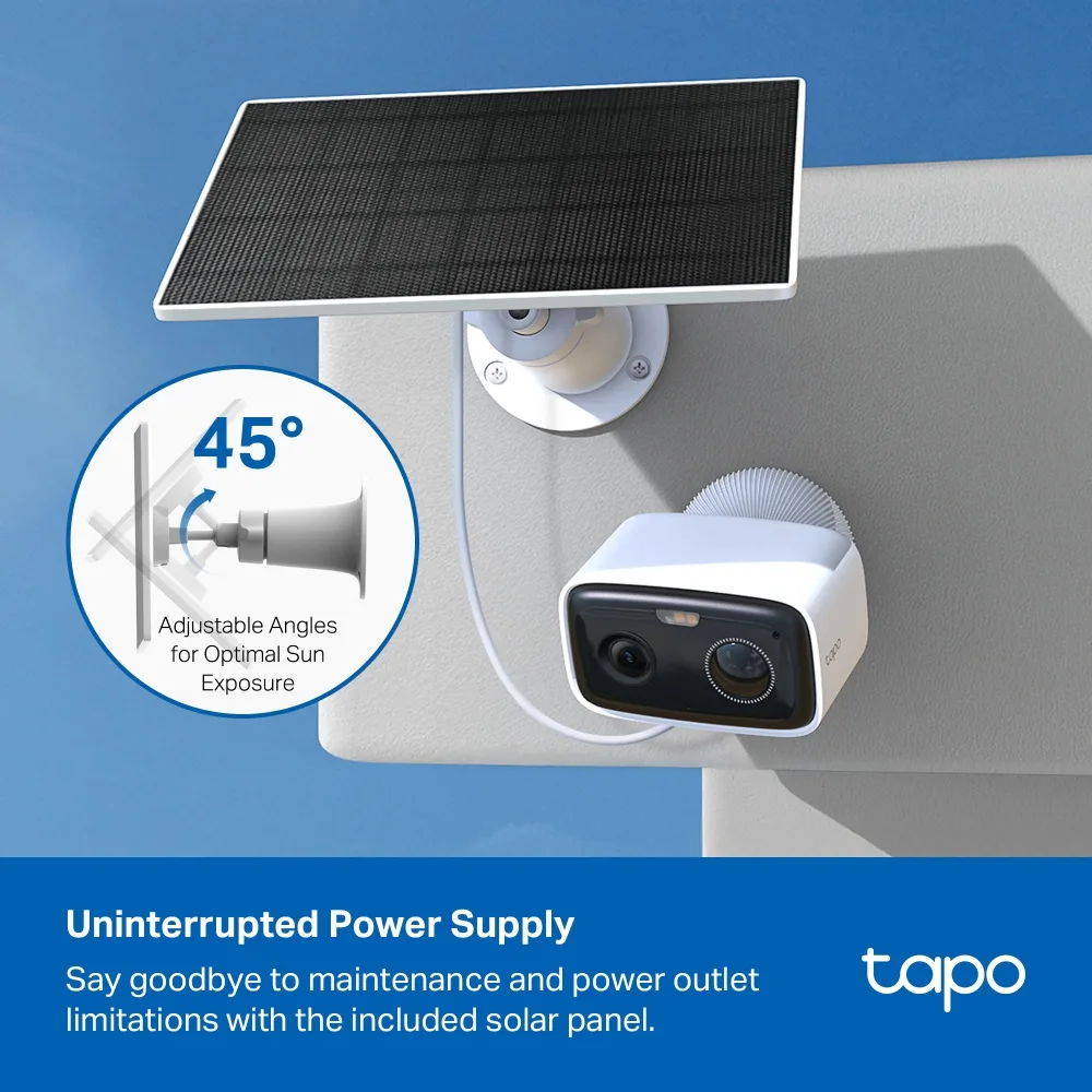 Комплект розумної бездротової камери TP-LINK TAPO C400 KIT 2K QHD та сонячної панелі