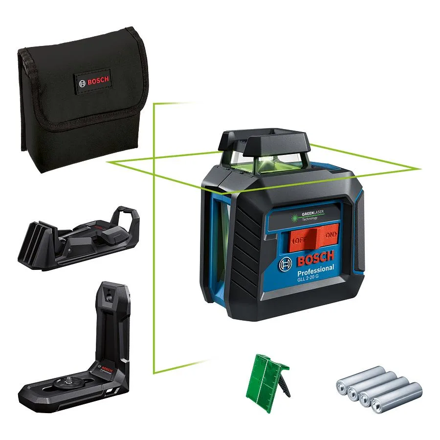 Лазерний нівелір Bosch зелений промінь IP64 10 м 0,2 мм/м 0,9 кг