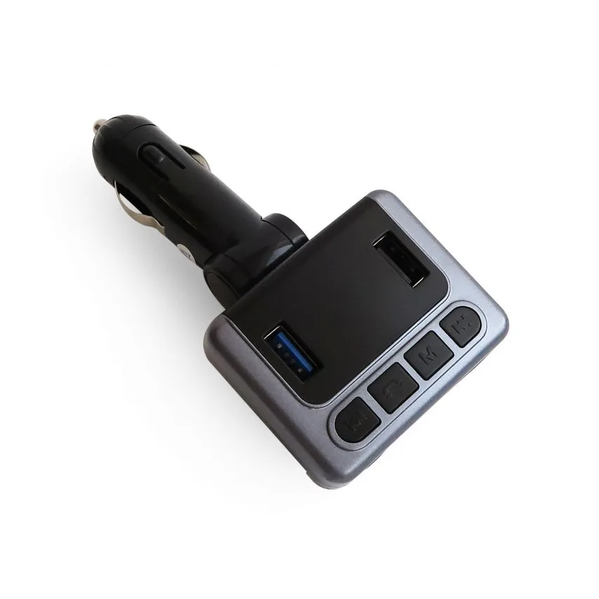 FM-трансмітер Bluetooth 2USB 2,8A пластик чорний