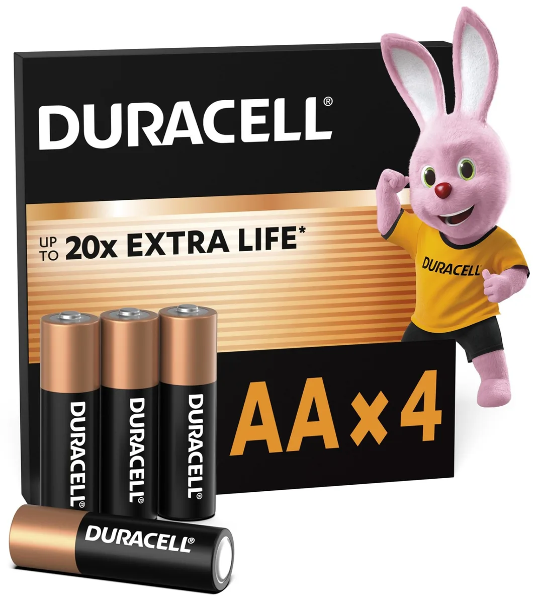 Лужні батарейки Duracell AA 1,5V 4 шт