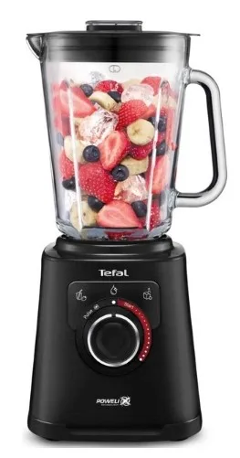 Стаціонарний блендер Tefal 1200 Вт скло чорний 2 л 3 швидкості