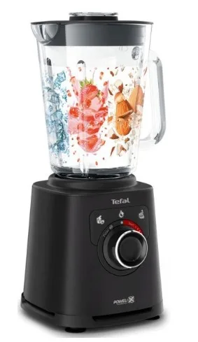 Стаціонарний блендер Tefal 1200 Вт скло чорний 2 л 3 швидкості