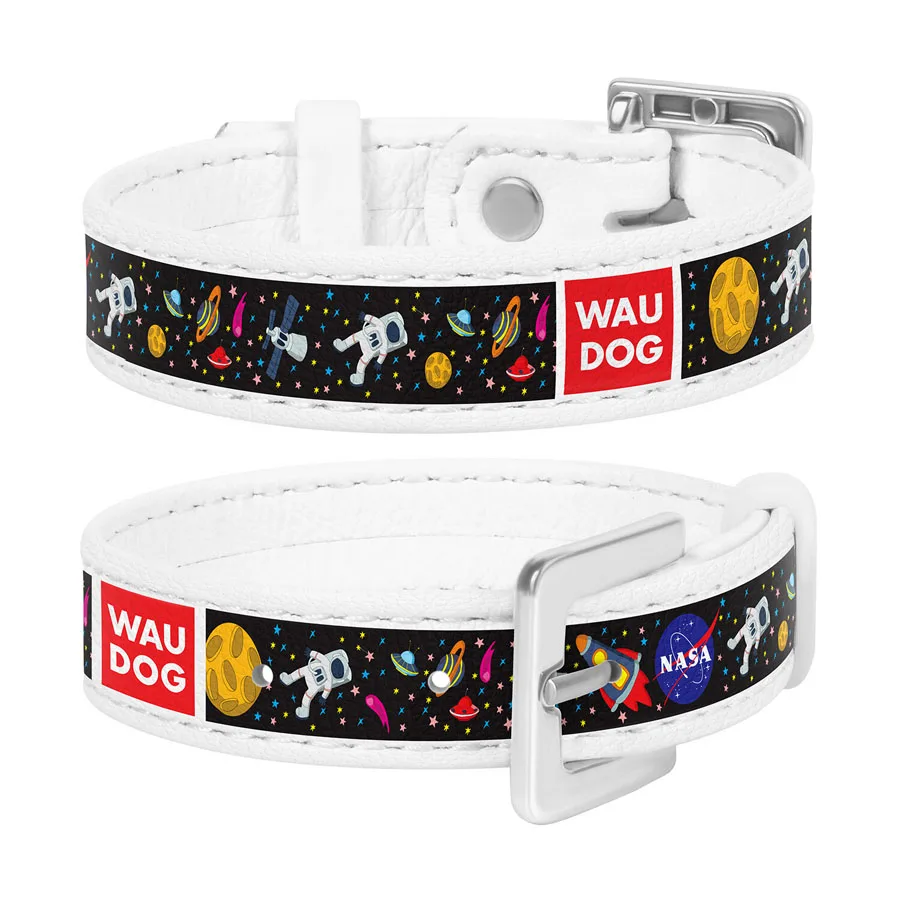 Браслет WAUDOG Design NASA шкіра 15 мм 18-20 см білий