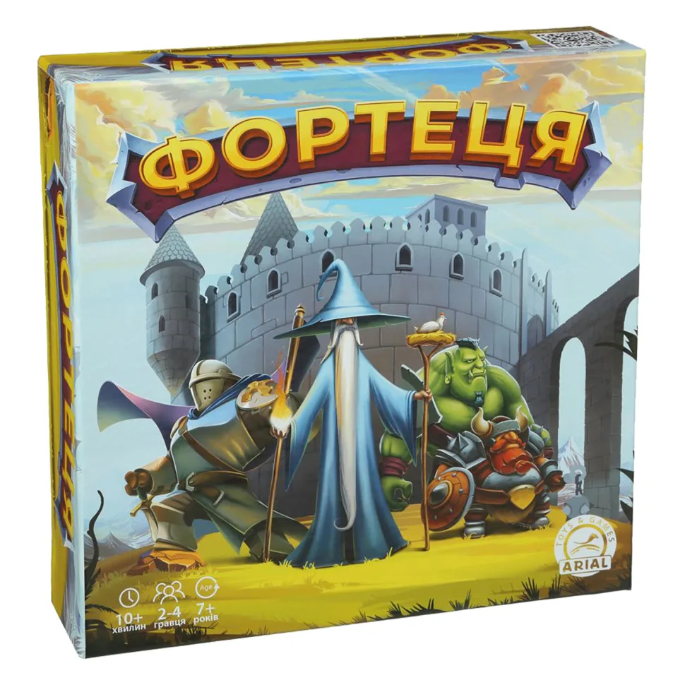 Настільна гра Фортеця 2-4 гравці 84 тайли 40 фішок підданих