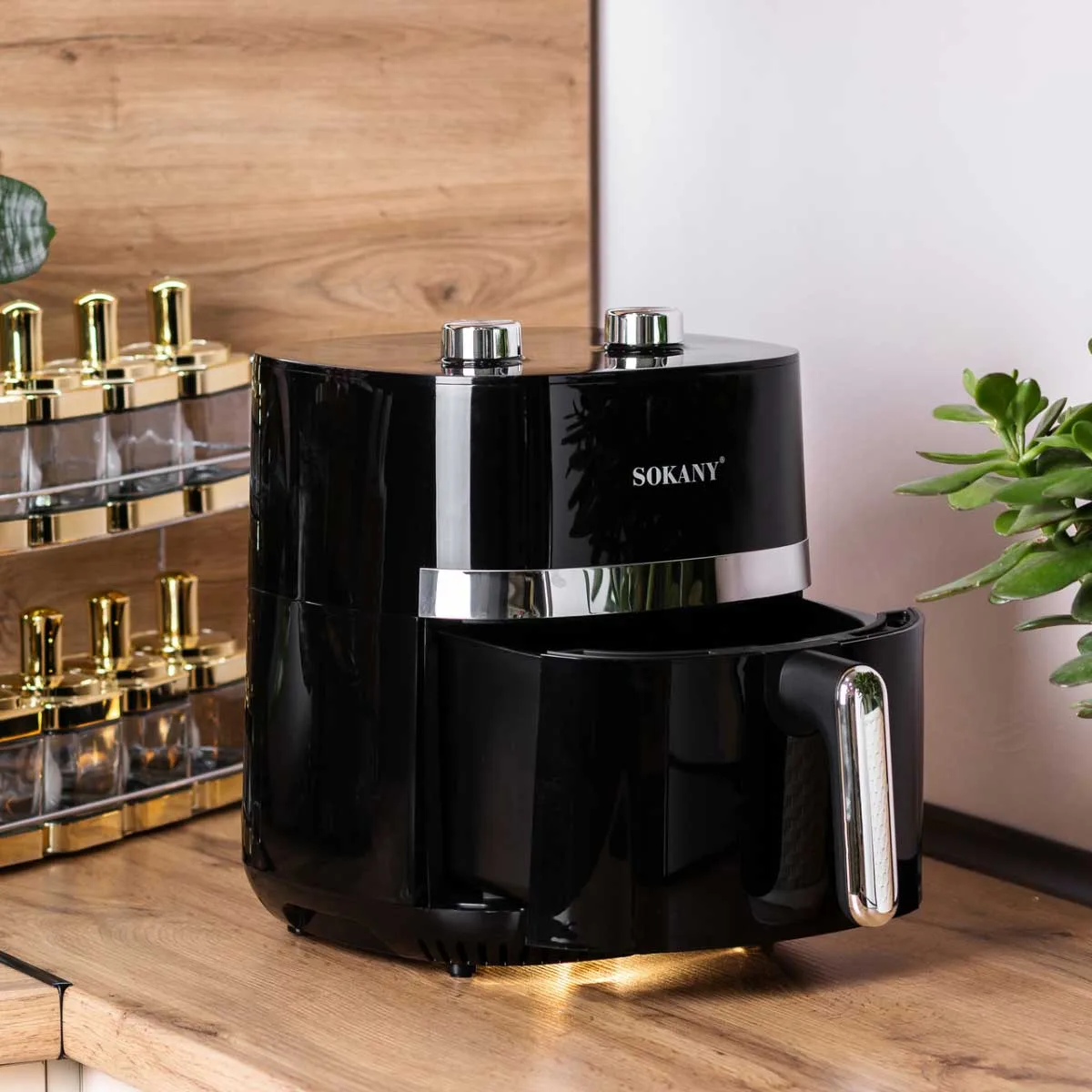 Аэрогриль SOKANY SK-10024 6,5 л 1500 Вт пластиковый черный