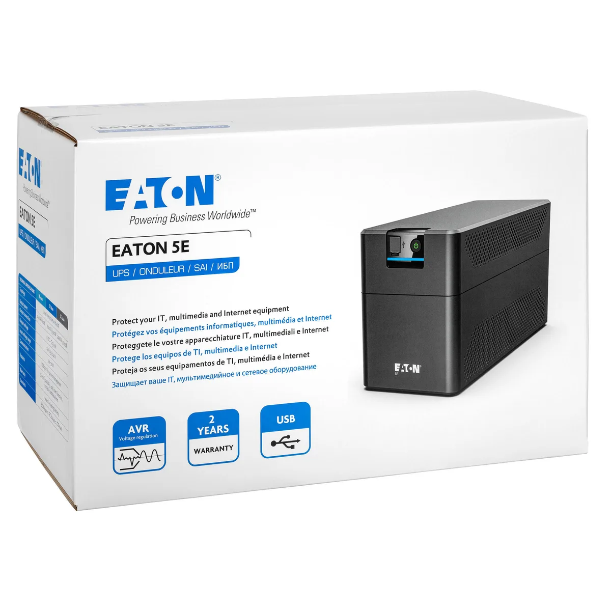 Джерело безперебійного живлення Eaton 5E G2, 1600VA/900W, USB, 6xC13