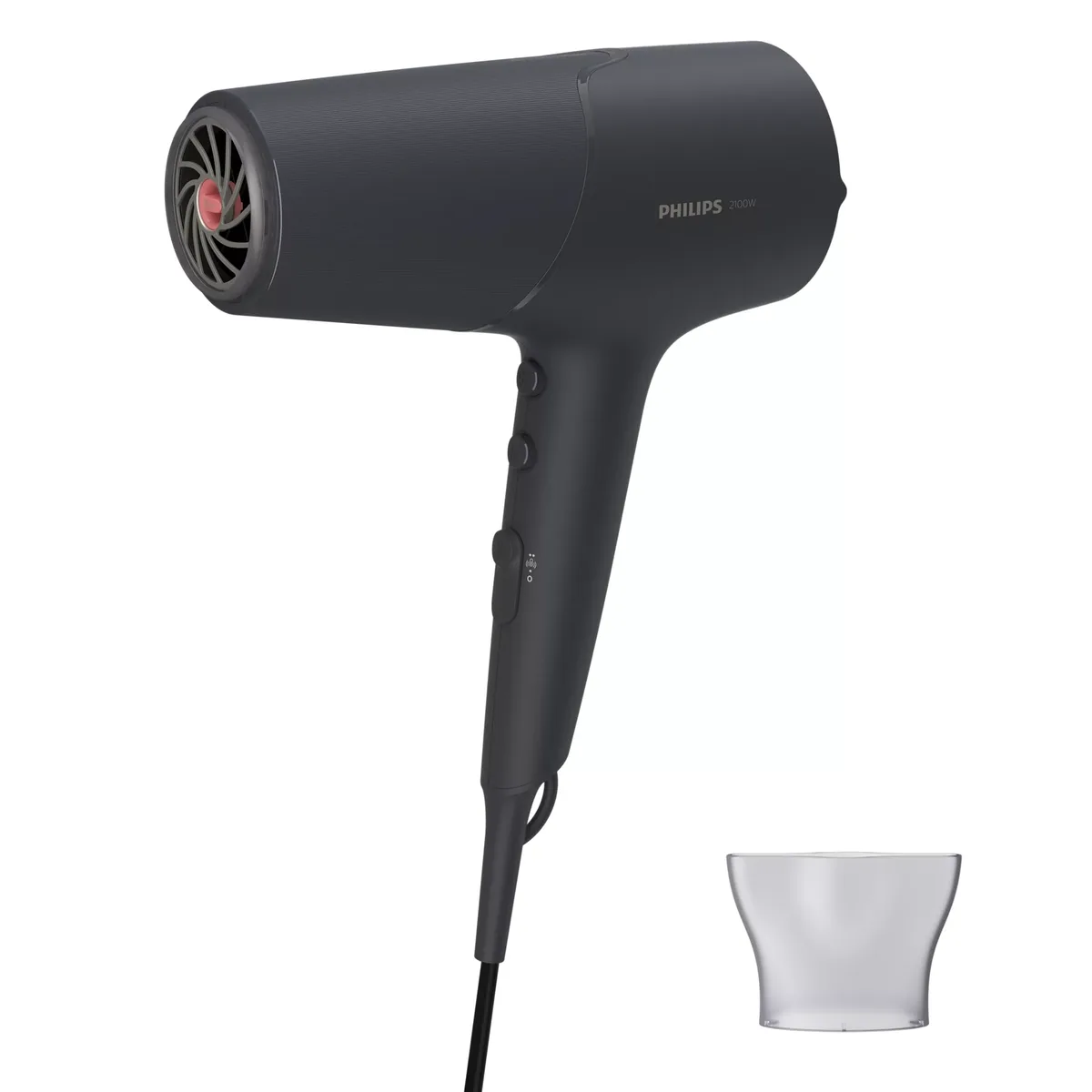 Фен Philips 5000 Series, 2100 Вт, 3 скорости, ионизация, холодный обдув, графитовый
