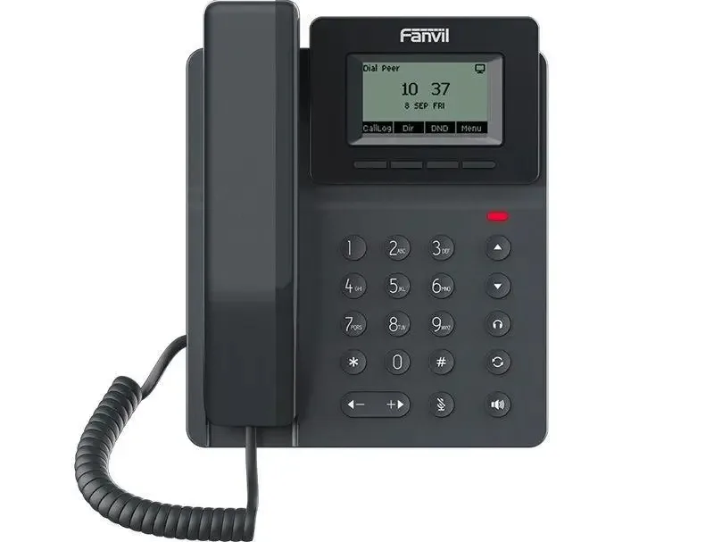 Телефон IP Fanvil V50P 2xFE LAN, 2 SIP line, SW Linux, PoE, 2.3" точково-матричний дисплей, чорний