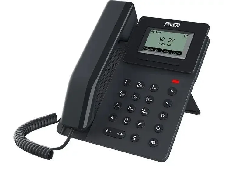 Телефон IP Fanvil V50P 2xFE LAN, 2 SIP line, SW Linux, PoE, 2.3" точково-матричний дисплей, чорний