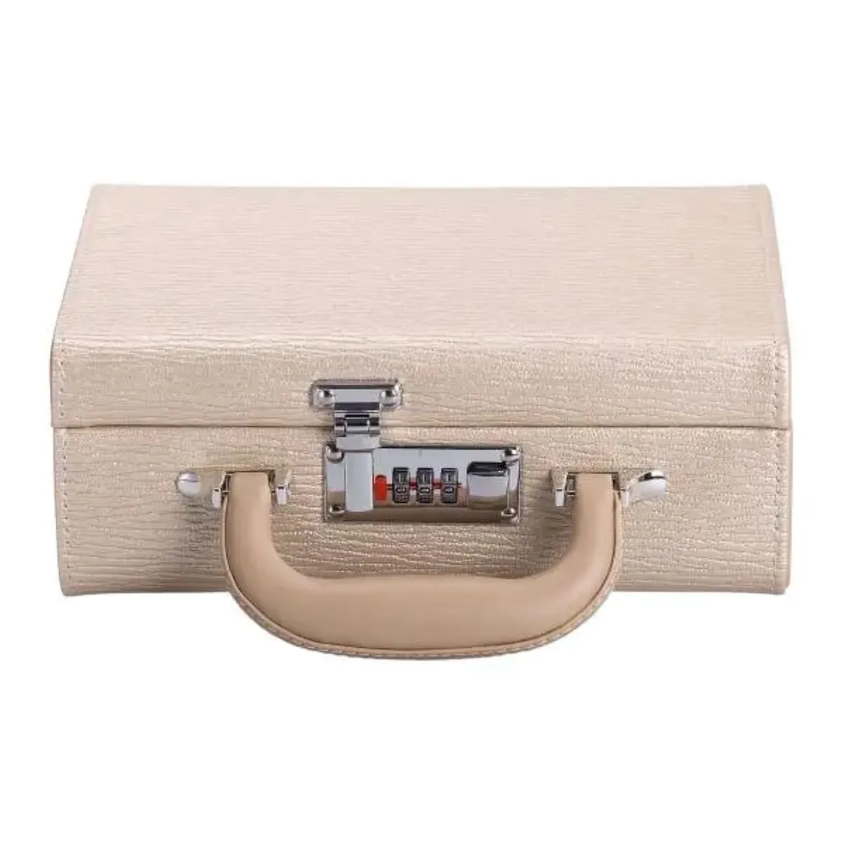 Скринька для прикрас 2 яруси екошкіра 24х16х9,5 см Бежевий