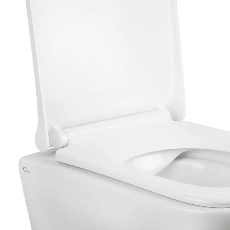 Підвісний унітаз Qtap Tern Rimless комплект інсталяції Nest кераміка 355х340х485 мм білий