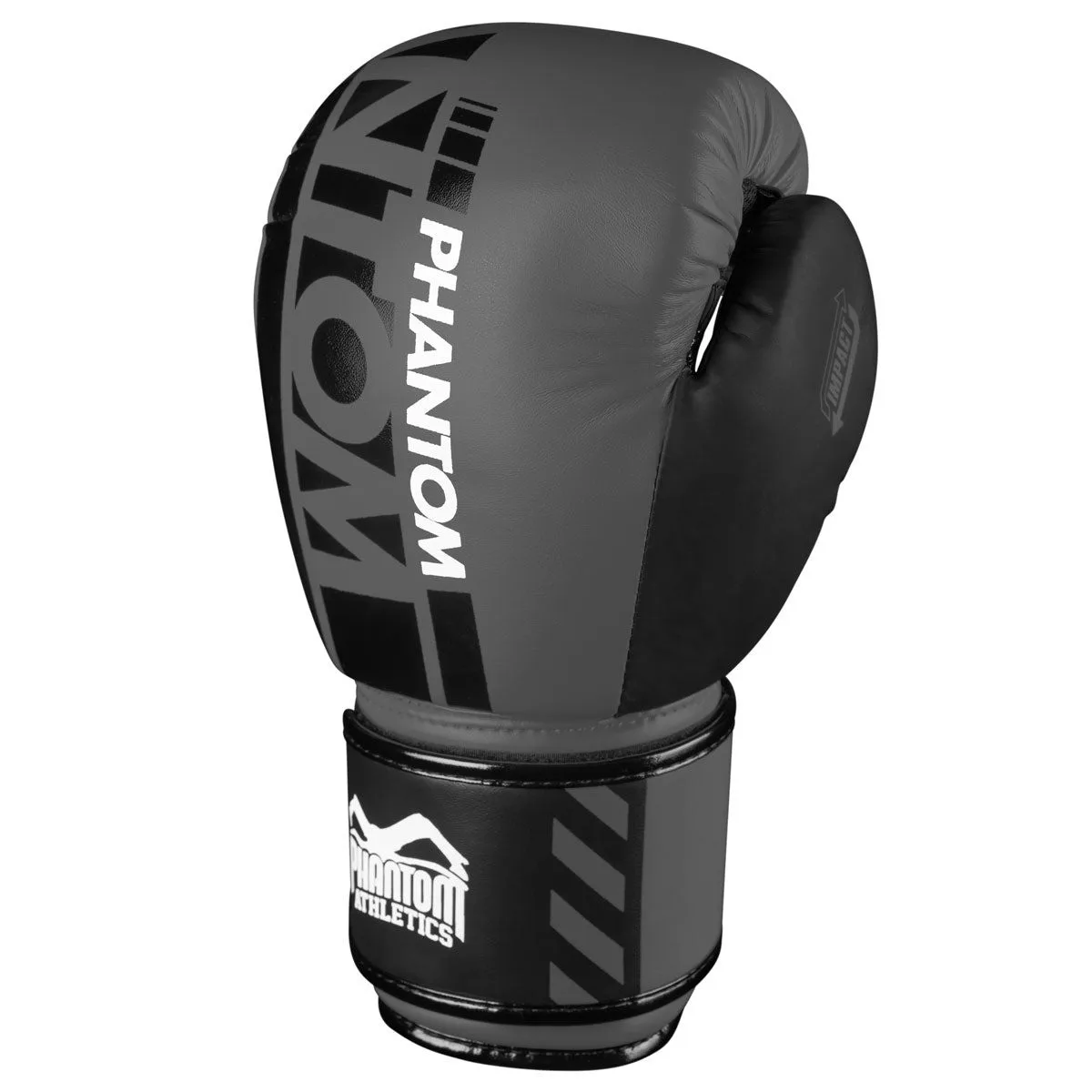 Боксерские перчатки Phantom PU 14 унций Серые