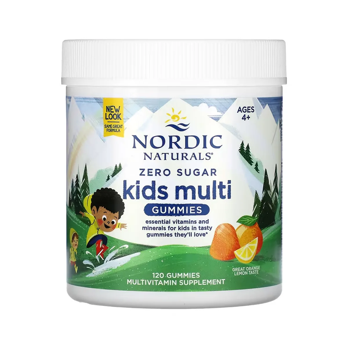 Жувальні вітаміни Zero Sugar Kids Multi Nordic Naturals 120 штук без цукру