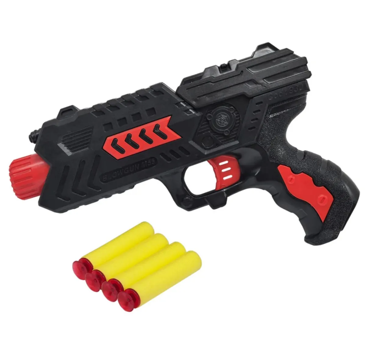 Бластер GOLDEN GUN с мягкими патронами черный для детей и подростков