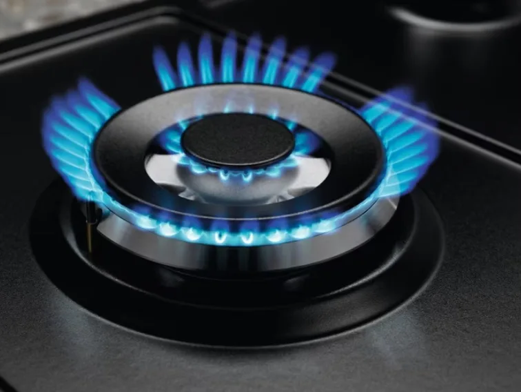 Варильна поверхня Electrolux газова 60см чорний матовий чавунні конфорки для професійного приготування їжі